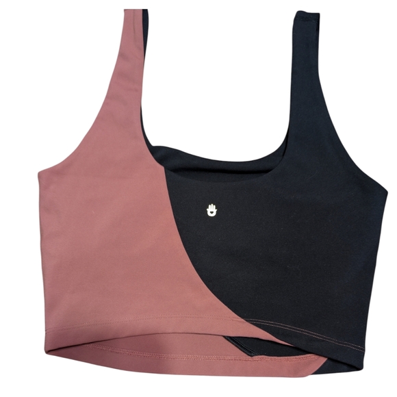 NWOT Spiritual Gangster Two-Tone Black and Pink Sports Bra - Picture 2 of 3